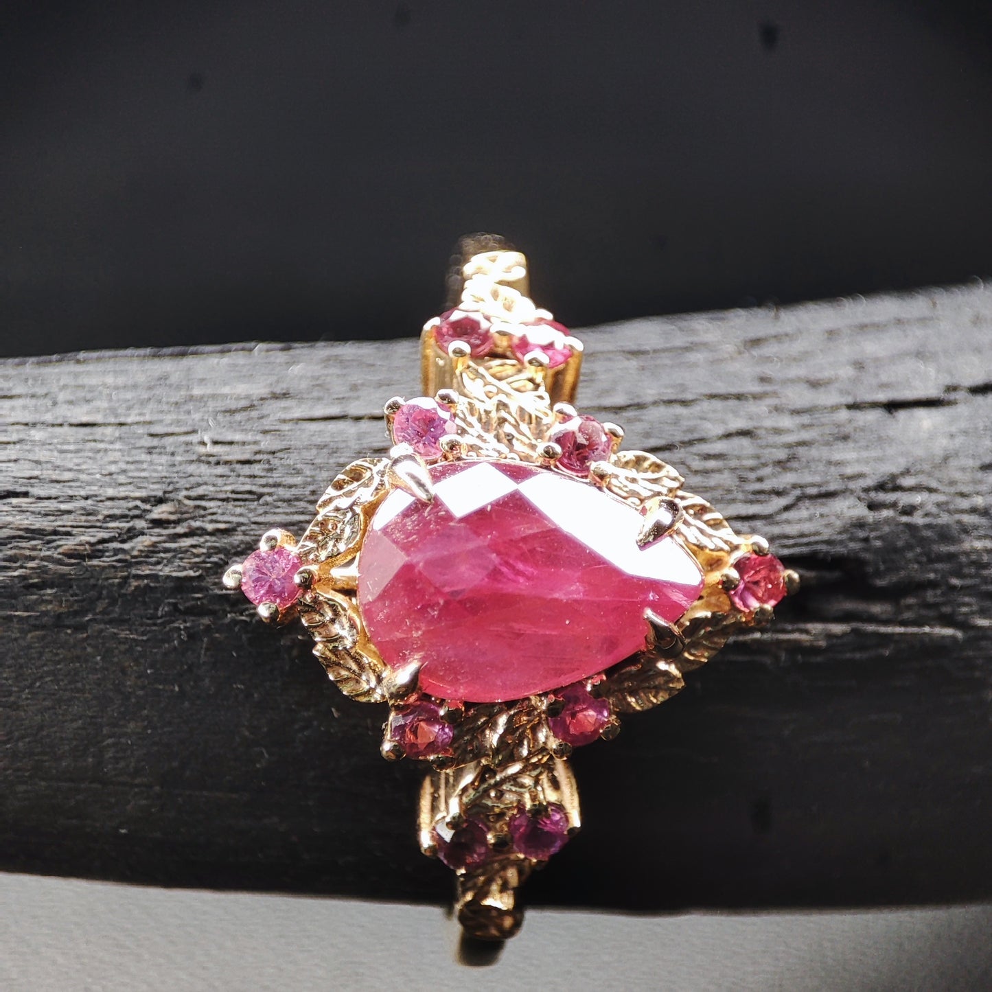 Ruby Fairy Ring on 18 Kts Rose Gold