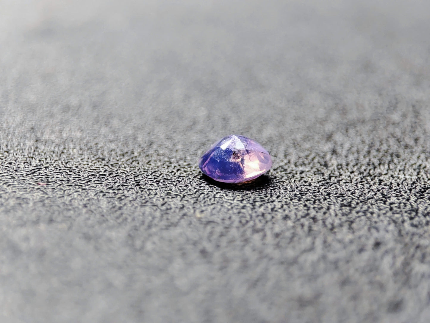 4mm Round-Cut Pink Sapphire with Blue Inclusion – "The Black Sheep," Natural & Untreated