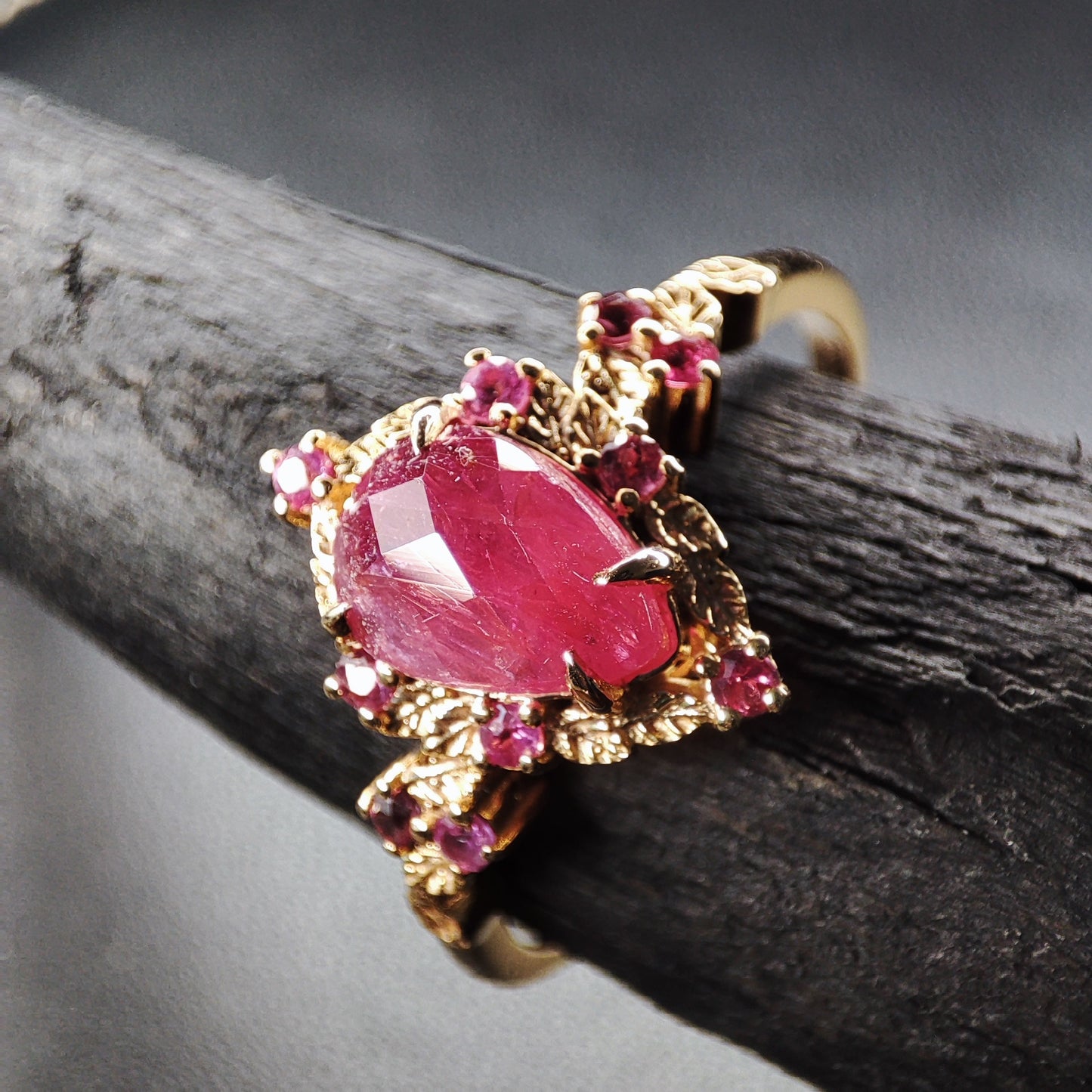 Ruby Fairy Ring on 18 Kts Rose Gold