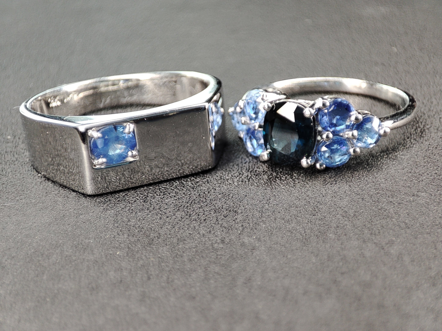 Sapphire and With Gold 18 Cts Ring for Men